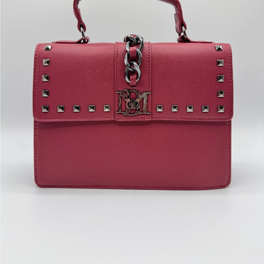 Badgley Mischka Pink Studded Shoulder Bag